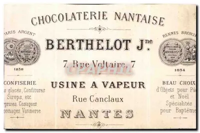 Guai e volpe — scena animale — Chocolaterie Nantaise Berthelot J. — Verso