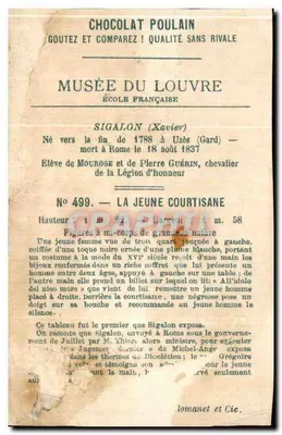 Muzeum Louwra — Młoda kurtyzana — Sigalon — Rewers