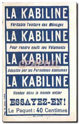 La Kabiline — reklama barwnika — H. Depose — Rewers