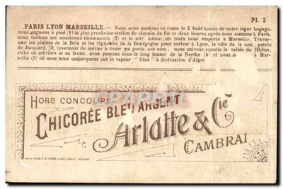 Cromo Chicoree Arlatte Cambrai Trem Eiffel Trem Paris — Verso