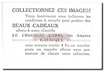 Kairouan : Moskwa Szabel – seria H (56 motywów) nr 27 – wydane przez Chocolat Cémoi Grenoble — Rewers