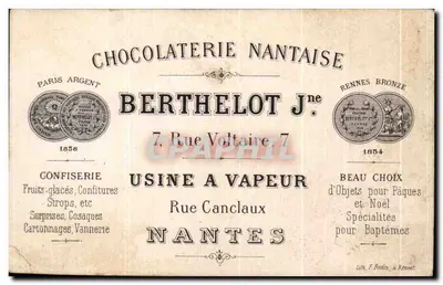 Pies myśliwy trzymający ptaka — ilustracja — Chocolaterie Nantaise Berthelot Jne — Rewers