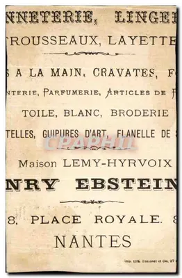Criança brincando com um cachorro perto de um curso d'água — Henry Ebstein, 8, Praça Real, Nantes — Verso