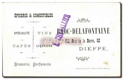 Rosée — ilustração de rosas brancas — Chromo-Litho G. Lecacy & Cie, Amiens — Verso