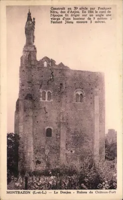 Montbazon (Indre-et-Loire) — O Donjon — Ruínas do Castelo-Forte