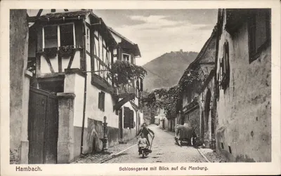 Hambach — Schlossgasse z widokiem na Maxburg — Carl Fascherdait & Co. Nr 248