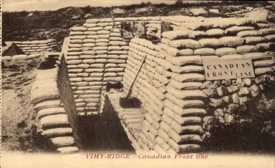 Vimy-Ridge - Linha de frente canadense — vista da linha de frente canadense — editor não visível, número de série não visível