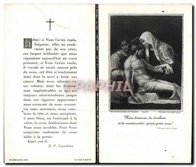 Roger Michel Morisson — falecido em 1943 — Bouasse-Jeune, Paris — Verso