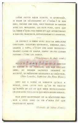 Andrée Jacquart — Cheftaine de Louveteaux — Souvenez-vous — Verso