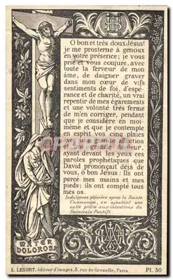 Reverendo P. Auguste-Marie ALENO de Saint-Alouarn — falecido em 1893 — editor L. Lesort, Paris — Verso