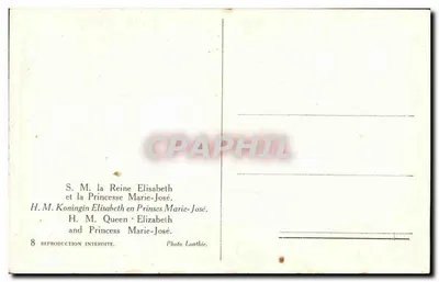 Regina Elisabetta e Principessa Marie-José — Foto Loanthie, n°8 — Verso