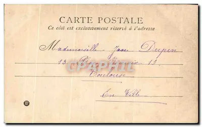 Kleine meisje met pluimhoed — serie 54-2094 — uitgever R.P. — Achterkant