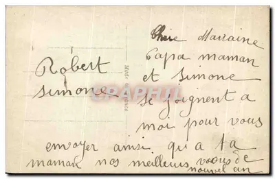 Dois crianças — Boa Ano — S. OEL, n° 4062 — Verso