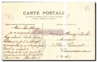 Carpentras — Capela do Hôtel Dieu — Edições J. Brun et Cie, Carpentras, n°40 — Verso
