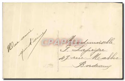 Fille tenant deux poissons — 1er Avril — éditeur anonyme n° 320 — Verso