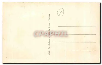 Castelnaudary — Plac Victor-Hugo i wieże kościoła św. Jana i św. Michała — departament Aude, seria 145 — Rewers