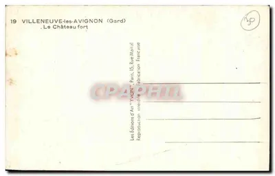 Villeneuve-lès-Avignon — Il Castello Forte — Edizioni d'Arte 'YVON' Parigi — Verso