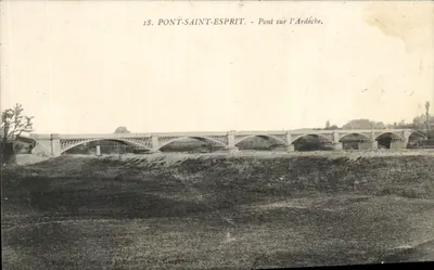 Pont-Saint-Esprit — Ponte sobre a Ardeche — J. Bonn & Cie, Capestang
