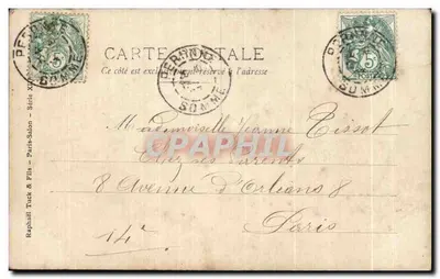 A Estrada de Monte Piana — Salão 1903 — Raphaël Tuck & Fils — Verso