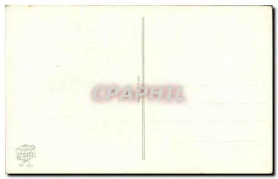 Buquê de rosas — cartão de festa — Edições UniverS, Paris, N° 101 — Verso