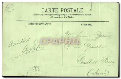 Lourdes — Derde Station — Jezus valt voor het eerst — LL. — N° 2441 — Achterkant