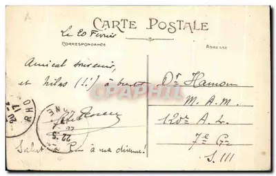 LYON — Bazylika NMP Fourvière — Carrìer, wyd. model zarejestrowany — Rewers