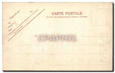 LYON — Vista Geral tirada da Torre de Fourvière — Carte postale Bilhete postal antigo — Verso