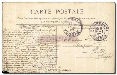 Lyon - A entrada principal do Parque da Cabeça de Ouro — editor L.V. Kéer, n°25 — Verso