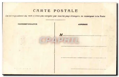Stara pocztówka Zamek Historyczny La Galee w Millery — Rewers