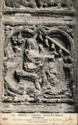 Rouen — Catedral — Portal dos Livreiros — Medalhas (Medalha 282)