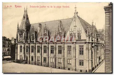 Rouen — Palácio de Justiça visto da praça Verdrel — V.M. 86
