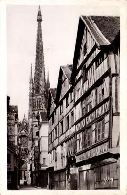 Rouen (Seine Inférieure) — Rue Velha — Edições de Arte Yvon, Paris
