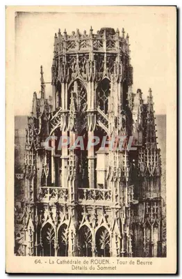 A Catedral de ROUEN — Torre do Manteiga — Detalhes do Cimo — n°64