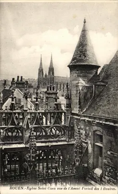 Rouen - Igreja de Saint-Ouen vista do Portal dos Livreiros