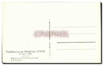 Pogrzeb Marszałka Focha — 26 marca 1929 — L’H Paris — Rewers