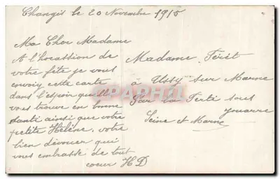 Jovem mulher com cachorro — Boa Festa — Faurille, n° 107 — Verso
