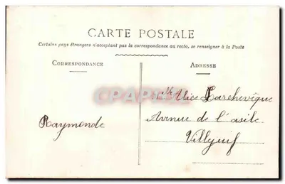 O avô repousa — Sua filhota o acompanha com um ramo de rosa — ELD, n° 4171 — Verso