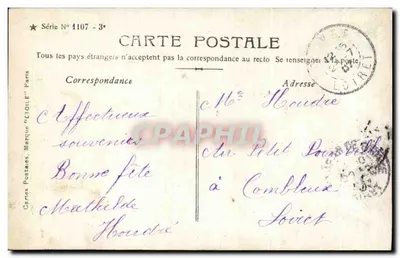Fille dans un cadre floral — palette d'artiste — Le Normand Phot. — Verso