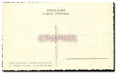 O Batismo de Jesus — F. Pourbuš — La Phototypie d'Art, Bruxelas — Verso
