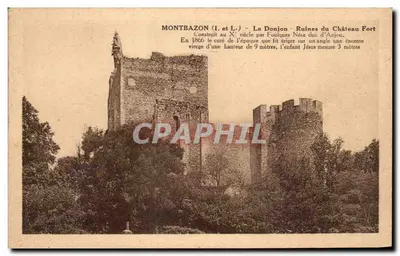 Montbazon (Indre-et-Loire) — O Donjon — Ruínas do Castelo Forte