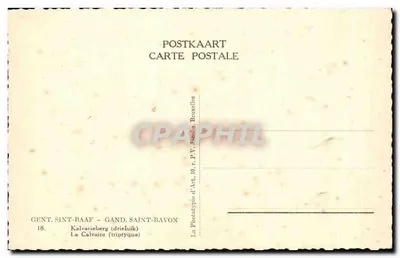 Het Kruisweg in Gand — triptych van Justus van Gent — uitgever La Phototypie d'Art, Bruxelles — Achterkant