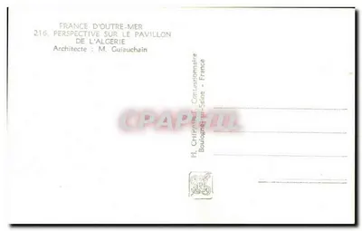 Pavilhão da Argélia — Exposição Internacional de Paris 1937 — H. CHIAPPA — Verso