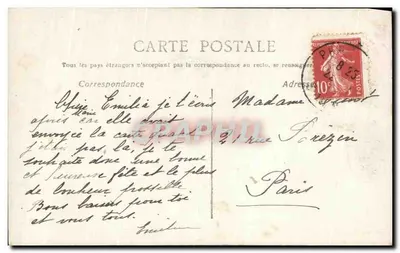Casal — Parabéns — Irisa, n° 2579 — Verso