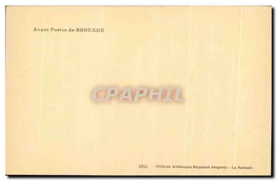Ruínas antigas — Brouage — Edições Artísticas Raymond Bergevin — Verso