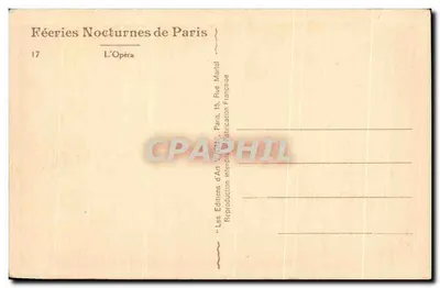 O Ópera — Paris — Les Éditions d'Art Wern, Paris — Verso