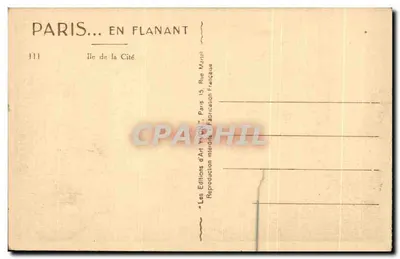 Parijs — Uitzicht op de Seine met de Kathedraal van Notre-Dame — Les Éditions d'Art YVON — Achterkant