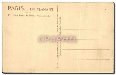 Notre-Dame de Paris — Vista geral — Yvon — Verso
