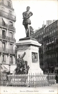 Estátua de Étienne Dolet — Paris — H. L.