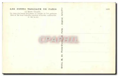 Święta Kaplica — Jedno z najpiękniejszych dzieł sztuki gotyckiej — Mona, nr 1631 — Rewers