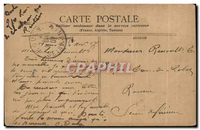 Cartolina d'epoca Parigi Prospettiva del Boulevard Saint-Denis — Verso